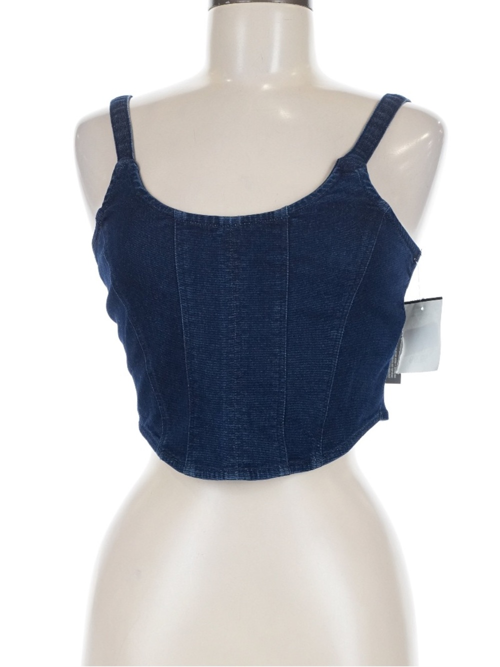 Derek Heart Navy Blue Sleeveless Ruffled Tank